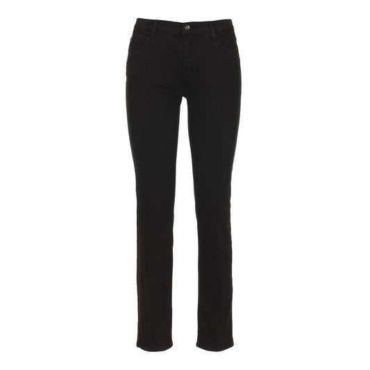 Imperfect Chic Black Cotton Blend Trousers