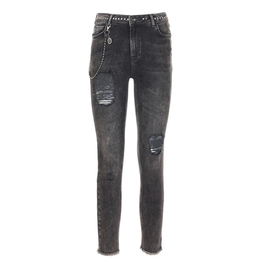 Imperfect Elegant Black Denim Trousers