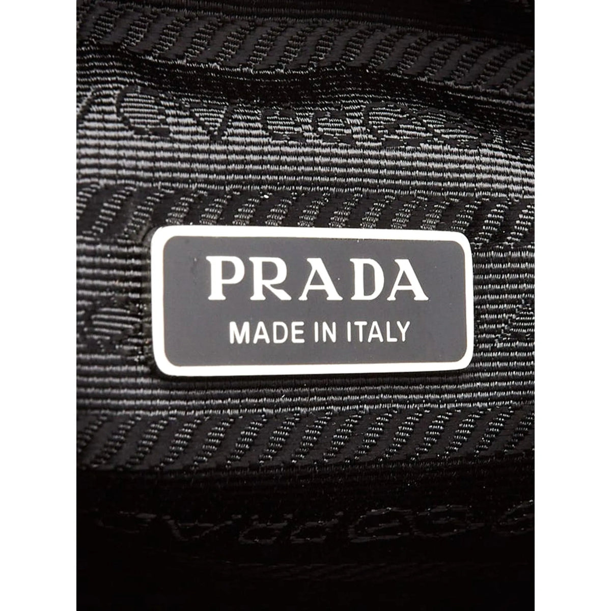 Prada Grace Triangle Leather Pouch Clutch Bag with Embossed Logo