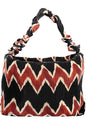 Desigual Chic Black Cotton Shoulder Bag with Logo Detail