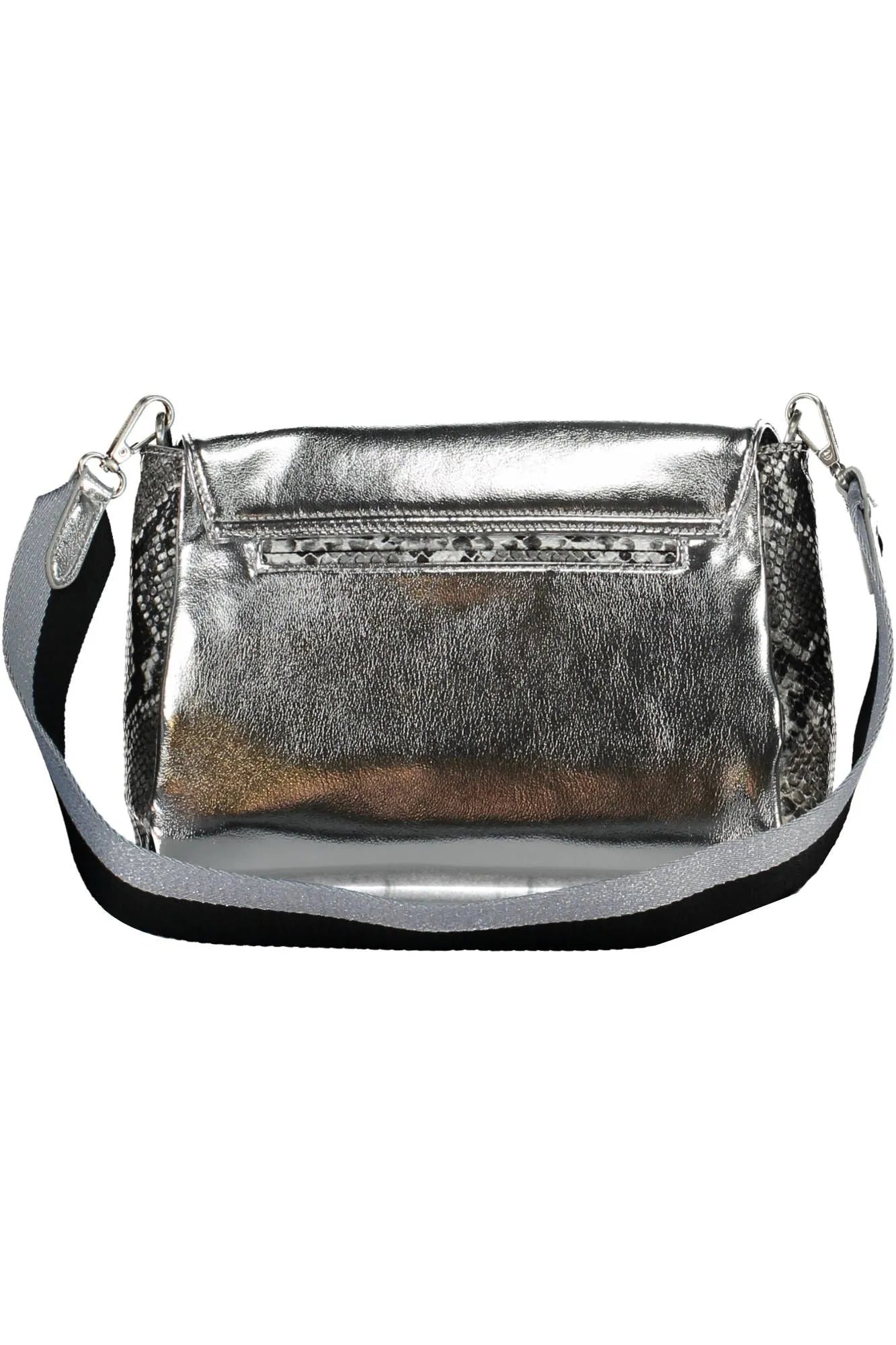 Desigual Elegant Silver Polyurethane Handbag