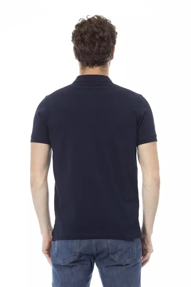 Baldinini Trend Blue Cotton Men Polo