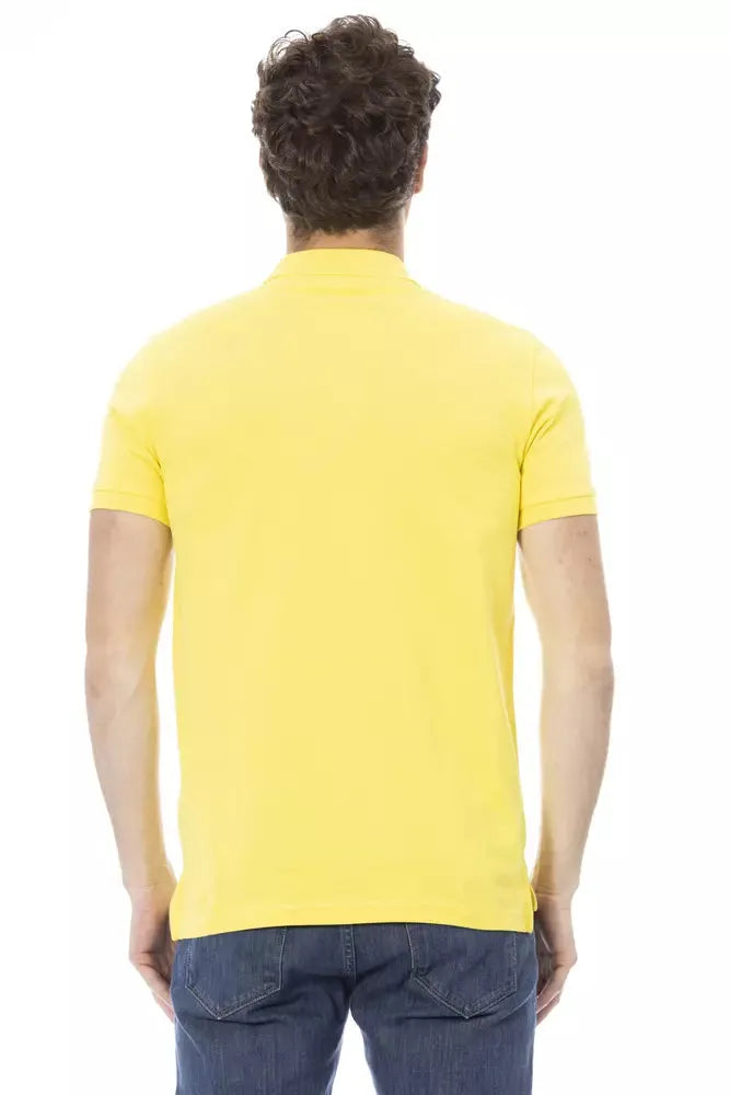 Baldinini Trend Chic Yellow Short Sleeve Cotton Polo