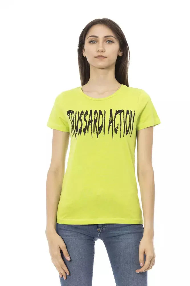 Trussardi Action Green Cotton Women Top