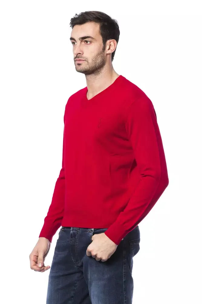 Billionaire Italian Couture Embroidered Merino Wool Crew Neck Sweater