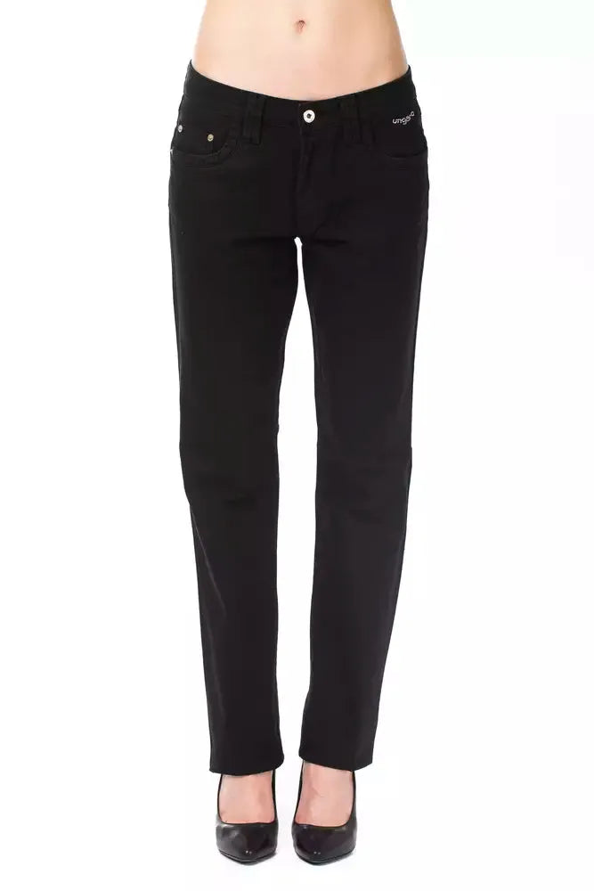 Ungaro Fever Black Cotton Women Pants