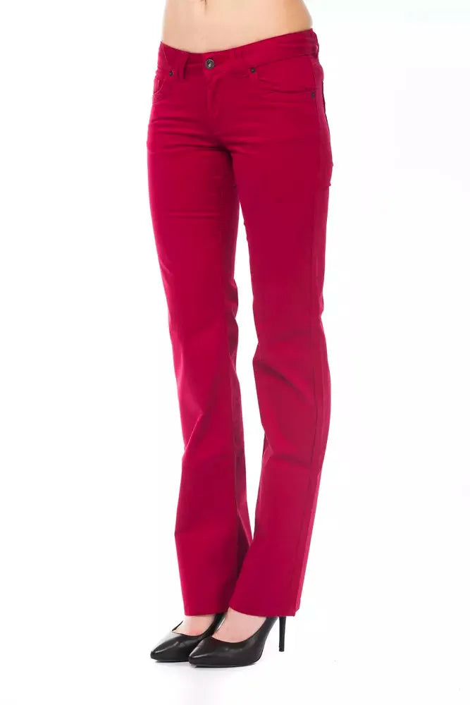 Ungaro Fever Red Cotton Women Pants