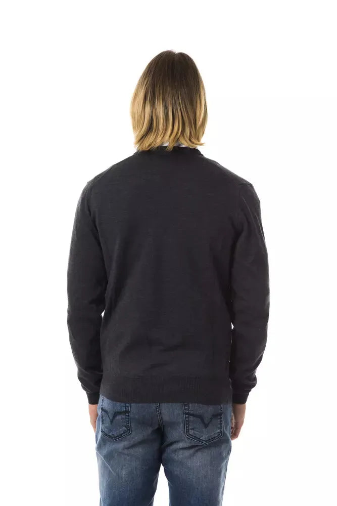 Uominitaliani V-Neck Extrafine Merino Wool Sweater