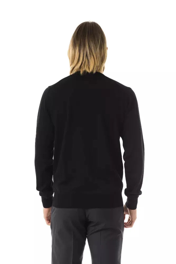 Uominitaliani Embroidered Extrafine Merino Wool Sweater