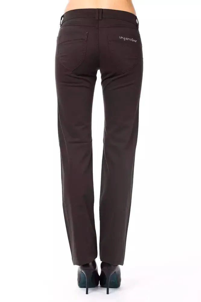 Ungaro Fever Brown Cotton Women Pants