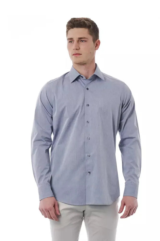 Bagutta Elegant Gray Italian Collar Shirt