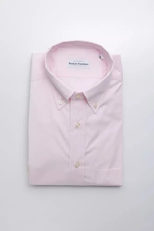 Robert Friedman Pink Cotton Men's Shirt