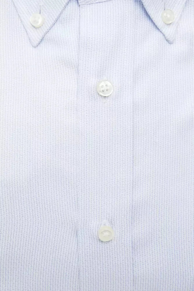 Robert Friedman Light Blue Cotton Men Shirt