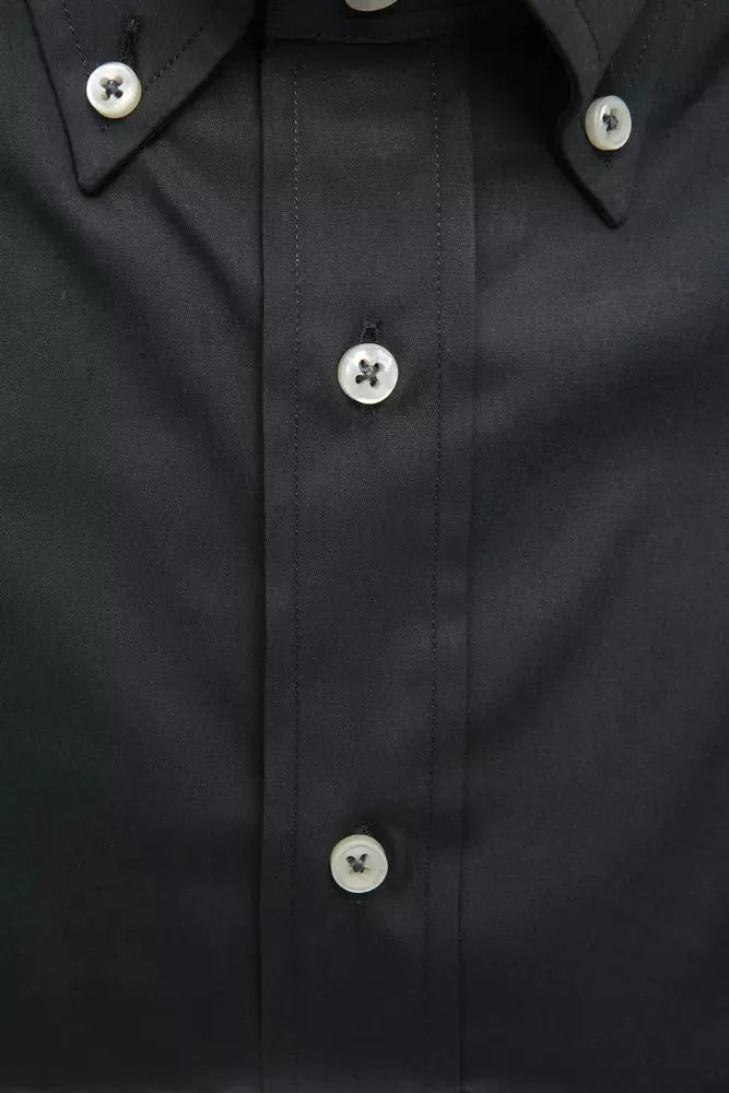 Robert Friedman Gray Cotton Men Shirt