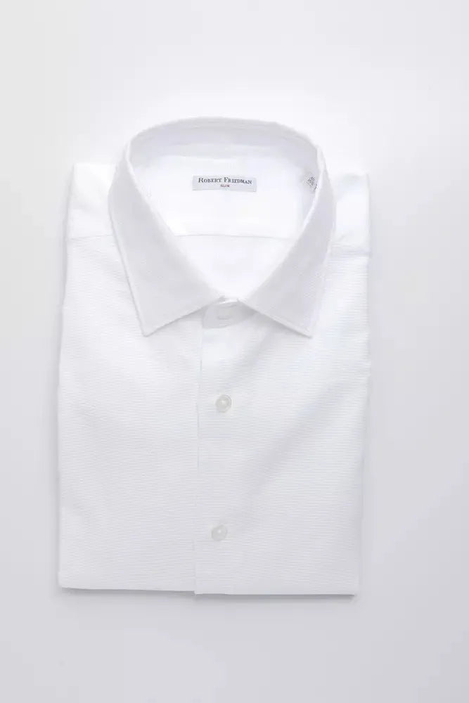 Robert Friedman White Cotton Men's Shirt