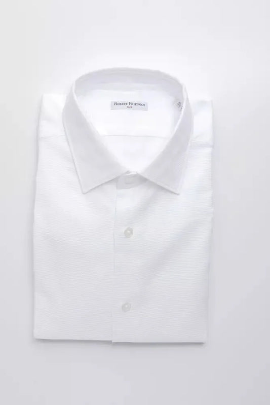 Robert Friedman White Cotton Men's Shirt