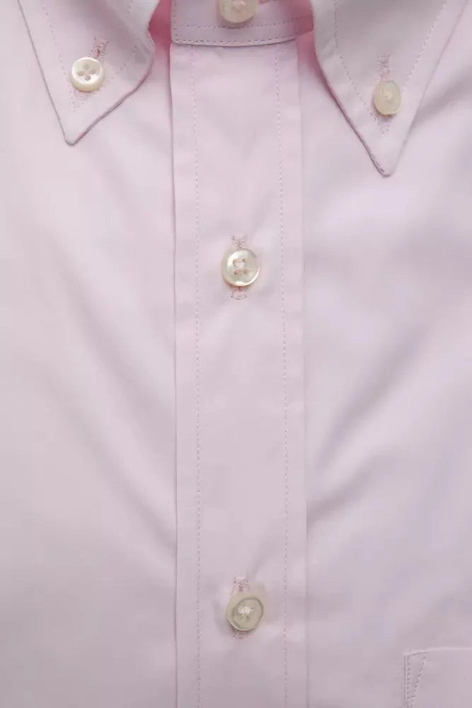 Robert Friedman Pink Cotton Men's Shirt