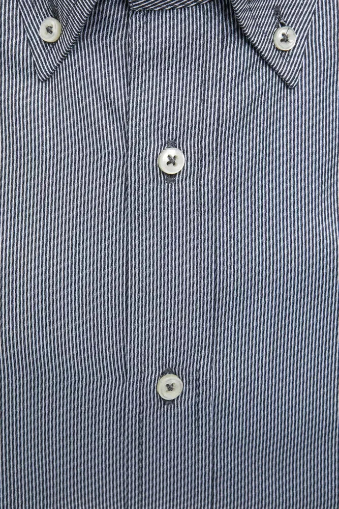 Robert Friedman Blue Cotton Men Shirt