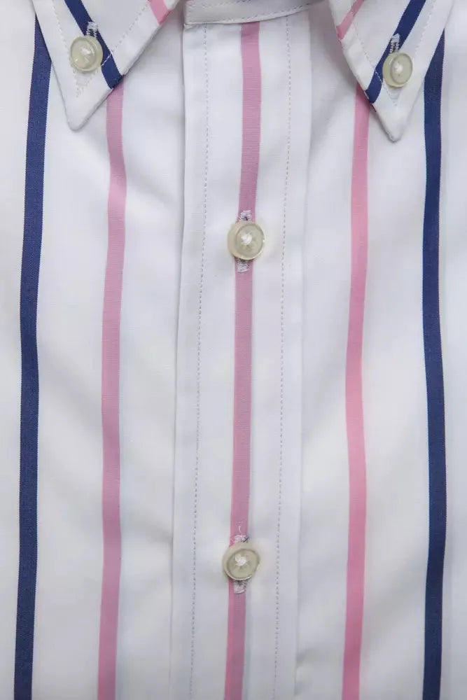 Robert Friedman White Cotton Men Shirt