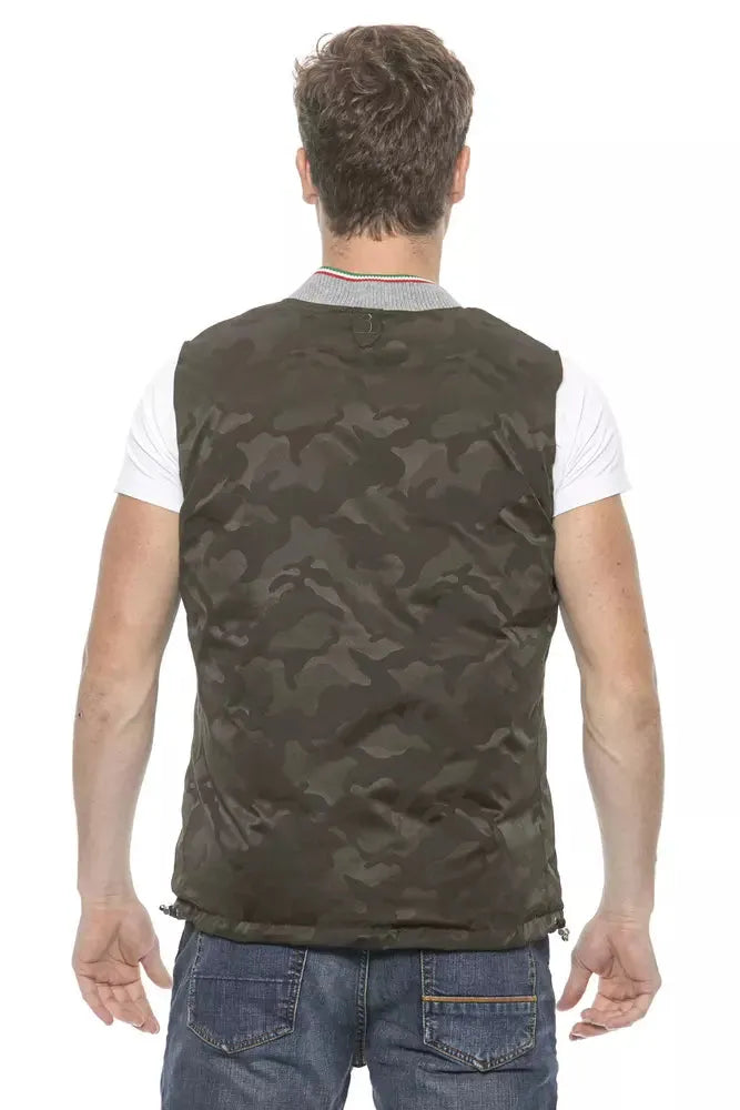 Billionaire Italian Couture Chic Army Men's Designer Vest