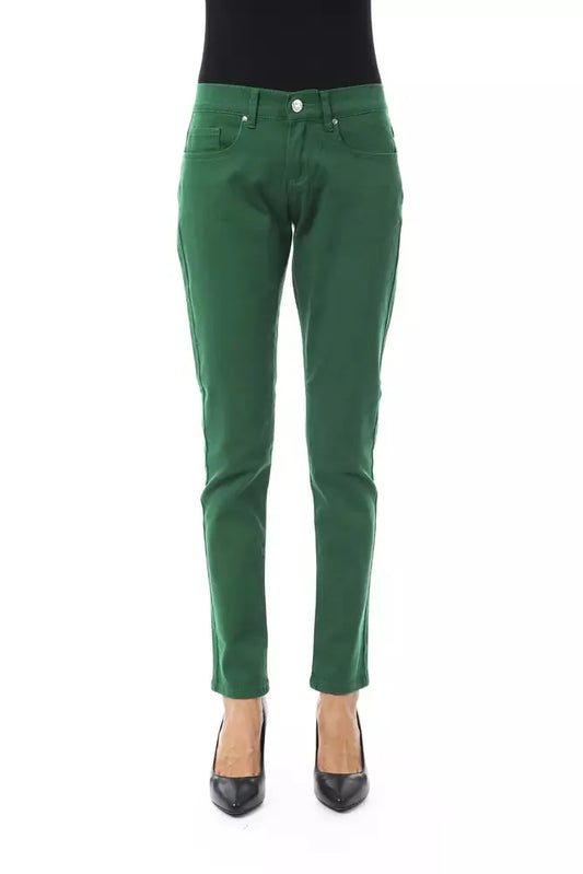 BYBLOS Green Cotton Women Pants