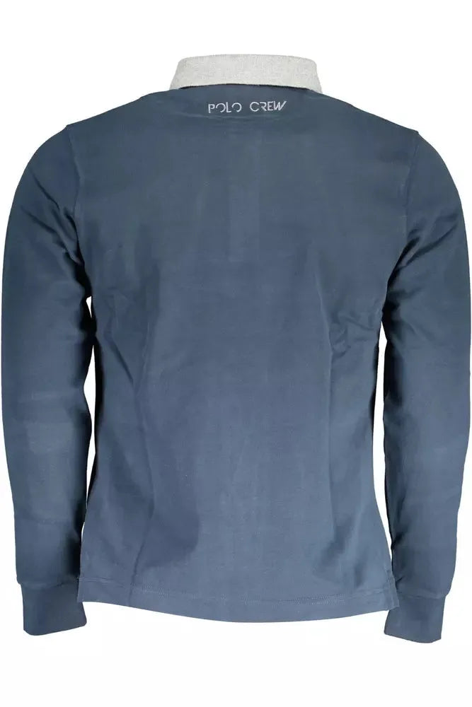 La Martina Elegant Blue Long-Sleeved Polo