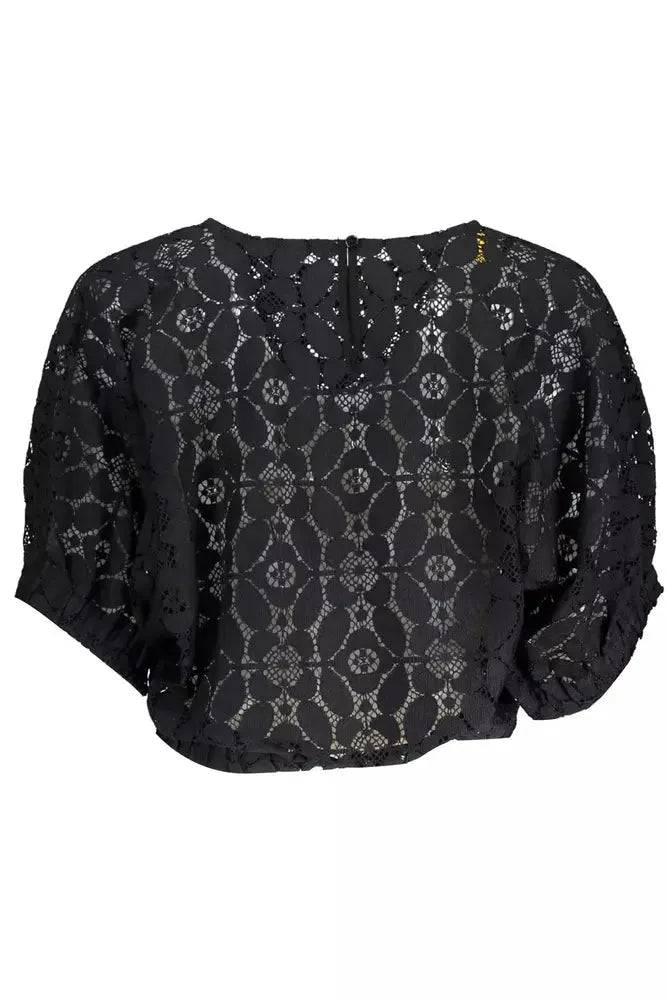 Desigual Chic Batwing Sleeve Elastic Waist Blouse