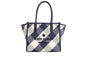 Kate Spade Ella Gingham Blazer Blue Oversized Woven Shoulder Tote Bag Purse