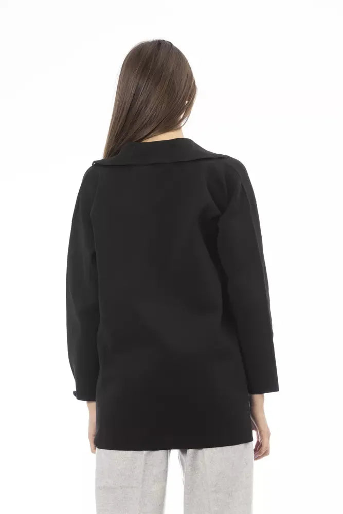 Alpha Studio Black Polypropylene Women Sweater