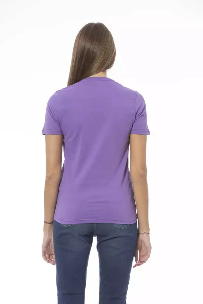 Baldinini Trend Purple Cotton Women Top