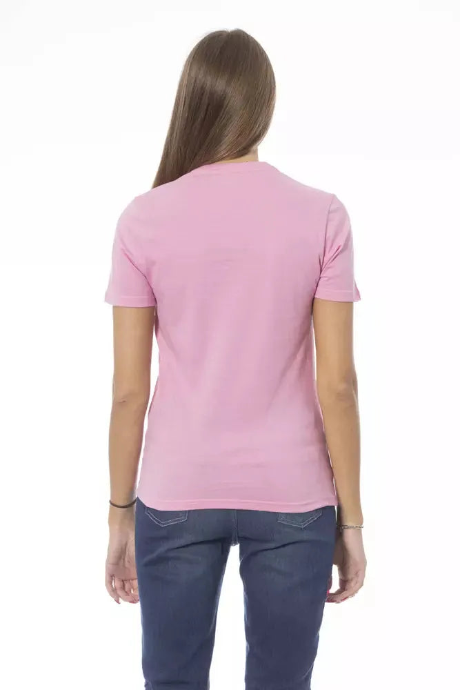 Baldinini Trend Pink Cotton Women T-Shirt