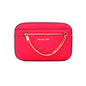 Michael Kors Jet Set East West Electric Pink Leather Zip Chain Crossbody Bag