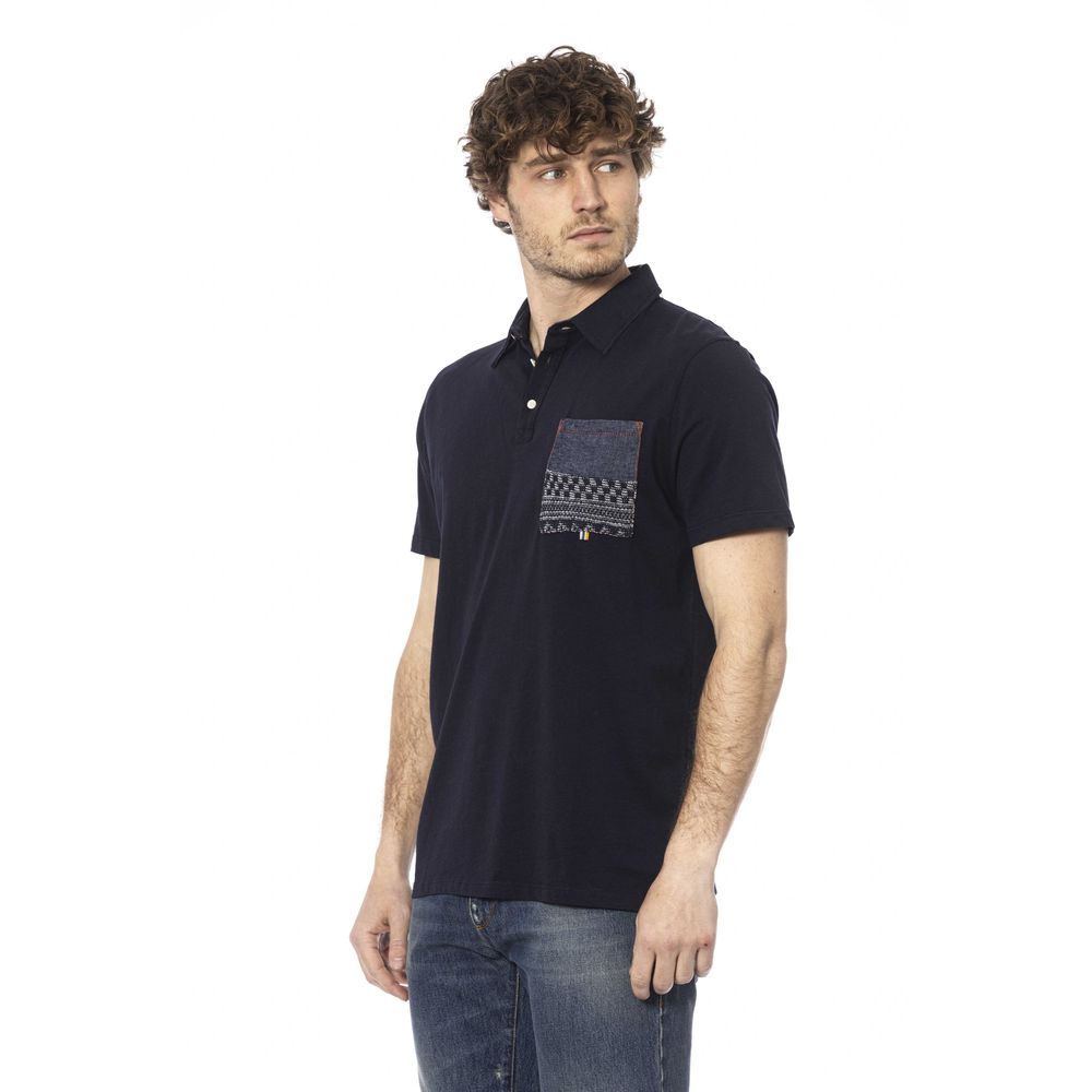 Distretto12 Elegant Cotton Polo in Classic Blue