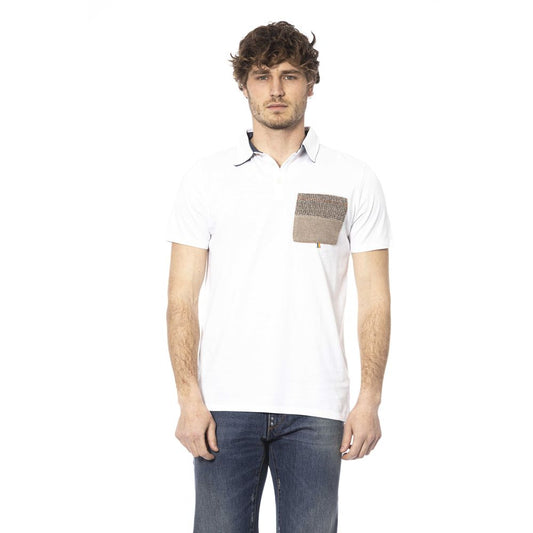 Distretto12 Chic White Cotton Short Sleeve Polo