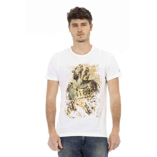 Trussardi Action Elegant White Tee with Signature Print