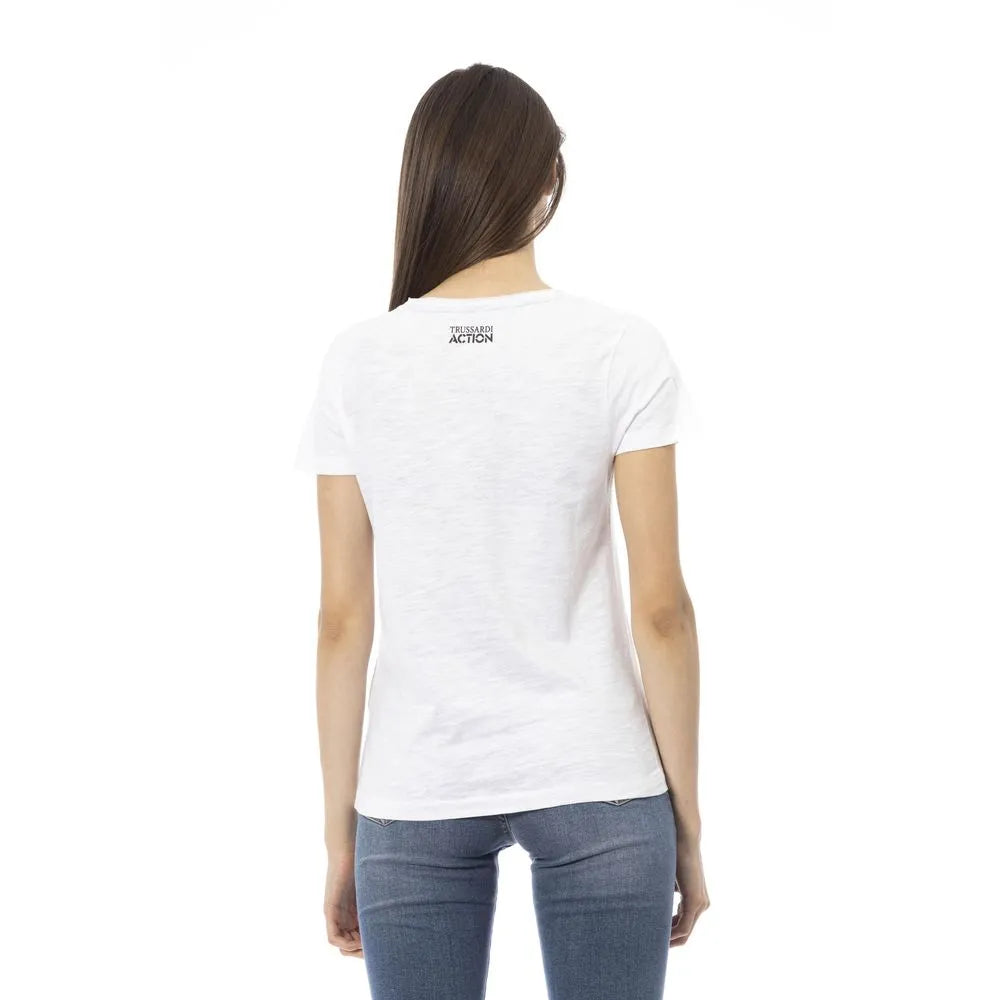 Trussardi Action White Cotton Women T-Shirt