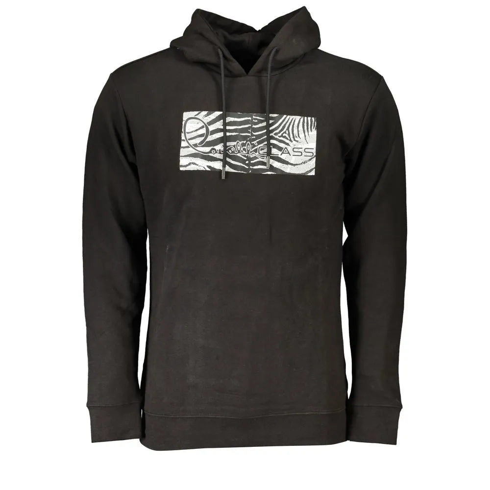 Cavalli Class Elegant Long-Sleeved Hooded Sweatshirt