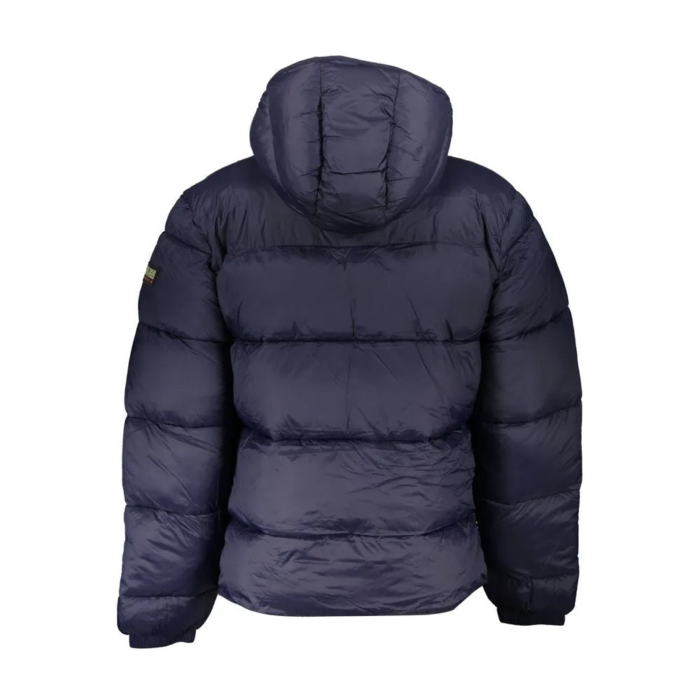 Napapijri Eco-Conscious Hooded Blue Jacket