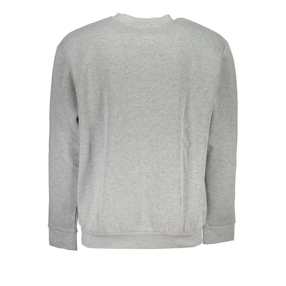 Cavalli Class Elegant Gray Crew Neck Designer Sweatshirt