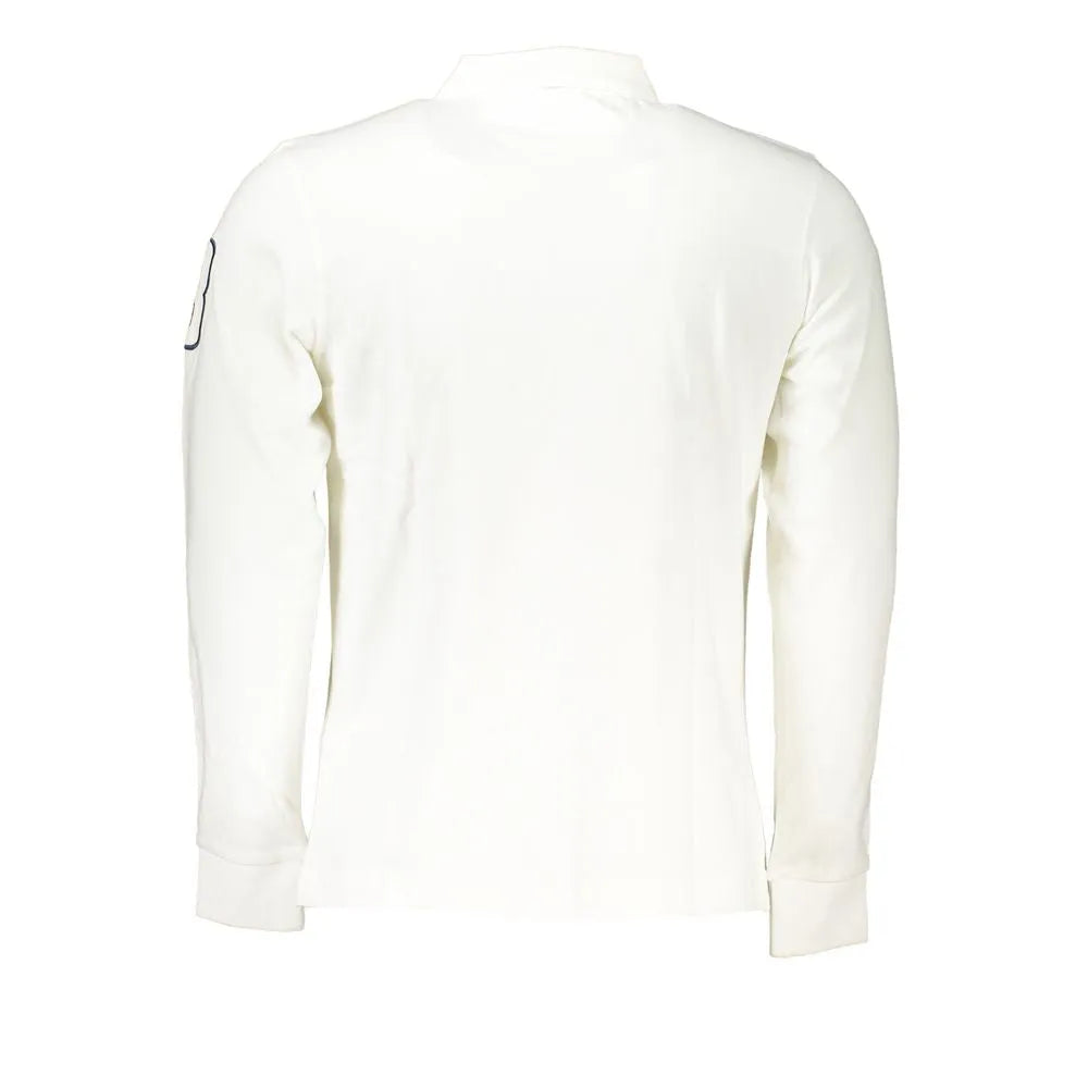 La Martina Elegant Long Sleeved White Polo