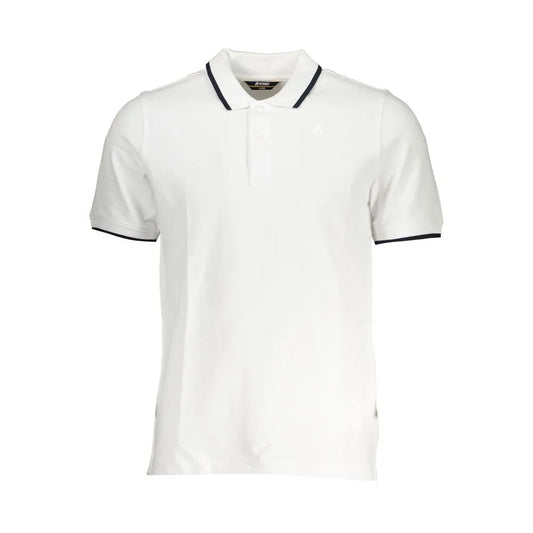 K-WAY Chic White Contrast Detail Polo Shirt