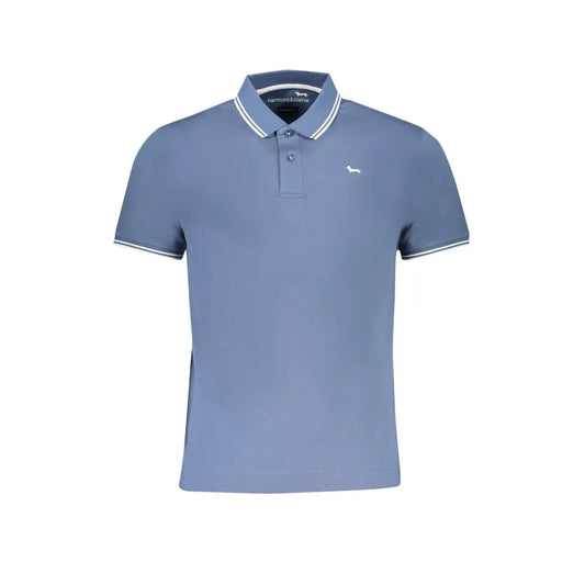 Harmont & Blaine Blue Cotton Polo Shirt