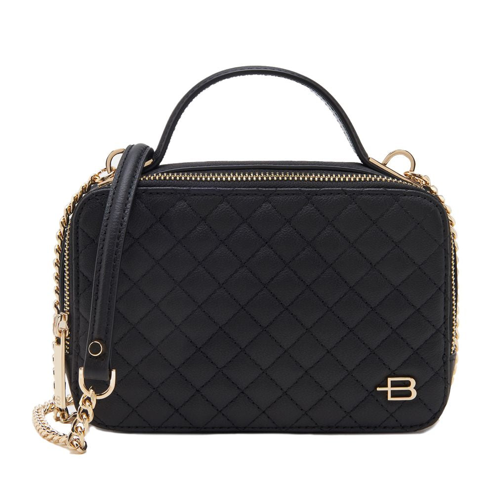 Baldinini Trend Chic Quilted Calfskin Camera Handbag