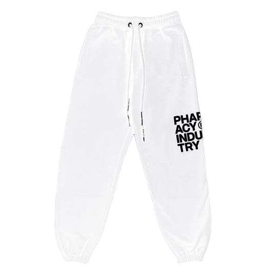 Pharmacy Industry Chic White Logo Print Tracksuit Trousers