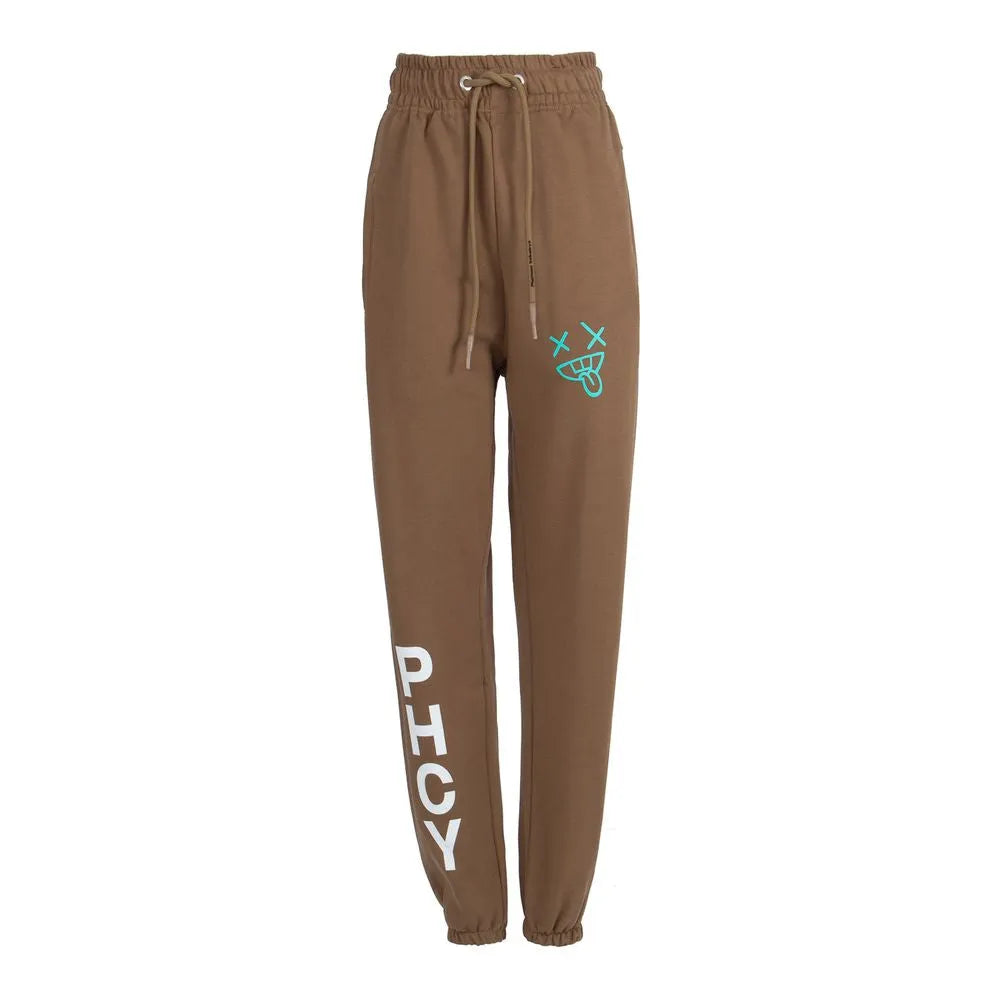 Pharmacy Industry Chic Cotton Jersey Trousers with Logo Print