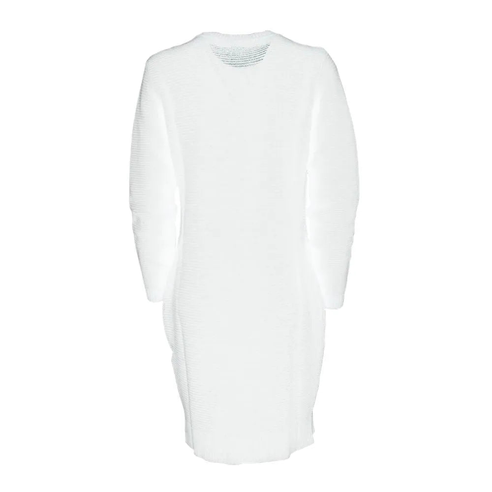 Love Moschino Chic Heart Pattern Knit Dress in White