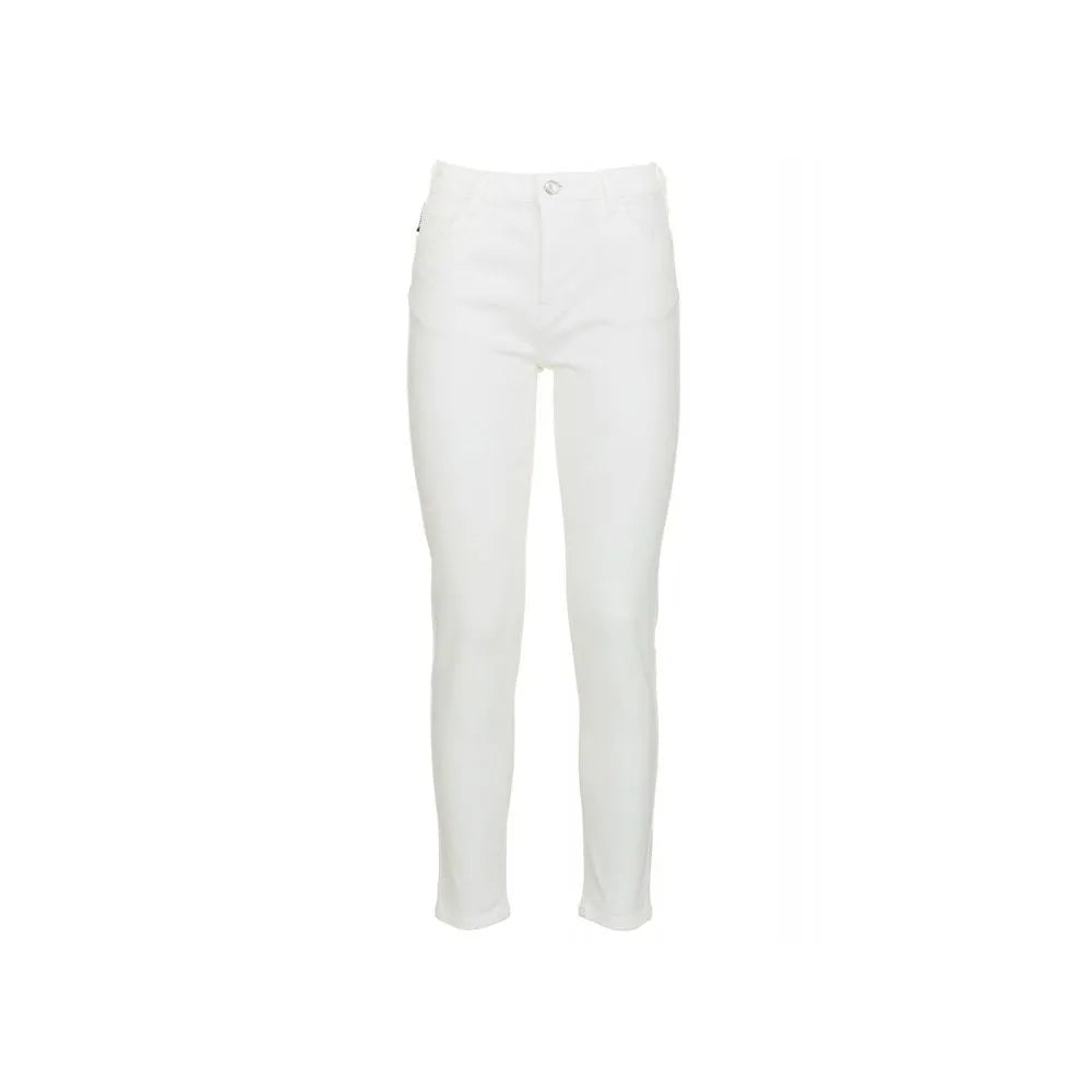 Imperfect White High-Waisted Slim Denim Trousers