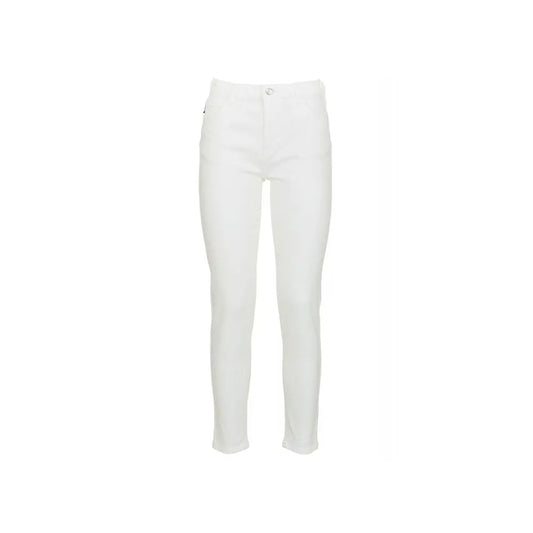 Imperfect White High-Waisted Slim Denim Trousers