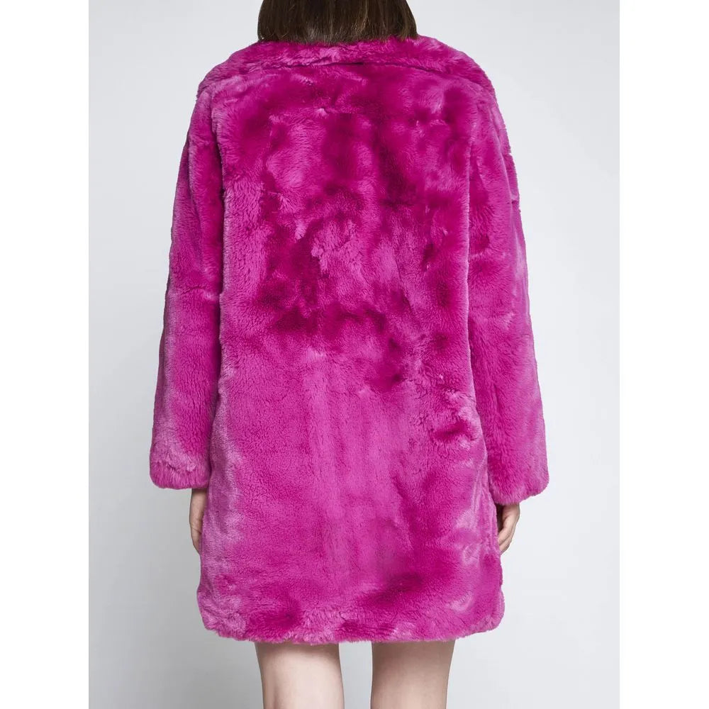 Apparis Chic Pink Faux Fur Jacket - Eco-Friendly Winter Essential