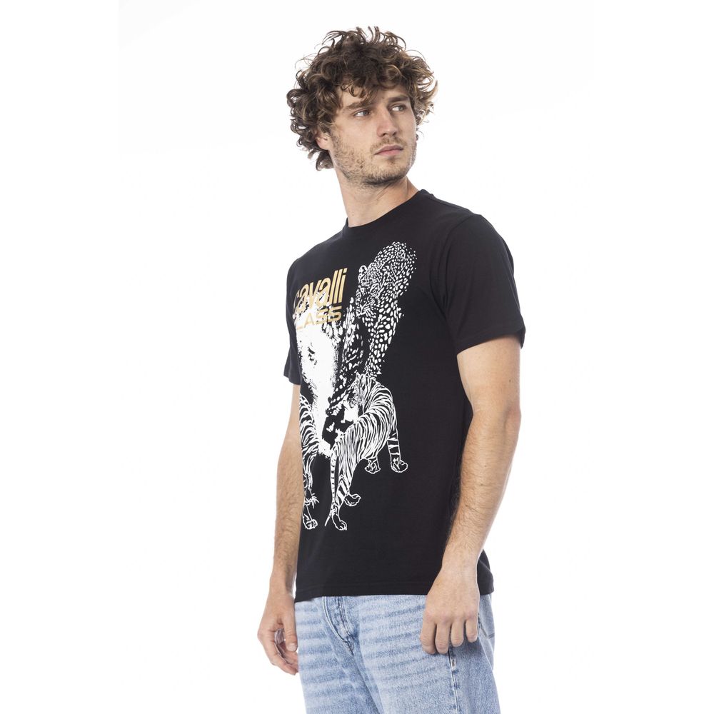 Cavalli Class Black Cotton T-Shirt